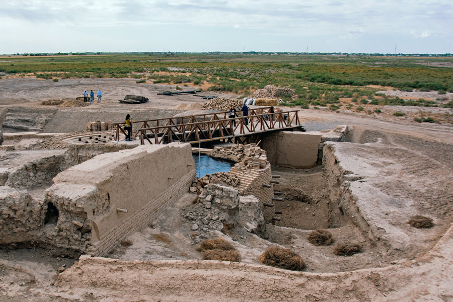 Archaeological excavations in the city of Turkestan