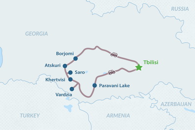 2-day Food and Wine Tour to Samtskhe-Javakheti Map