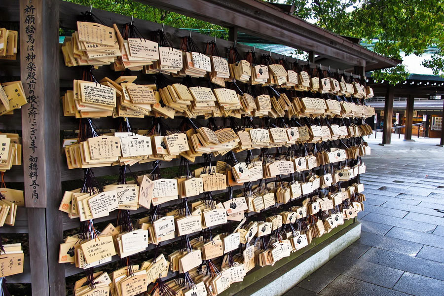 Wishing Tablets (Ema) at Meiji Shrine, Tokyo