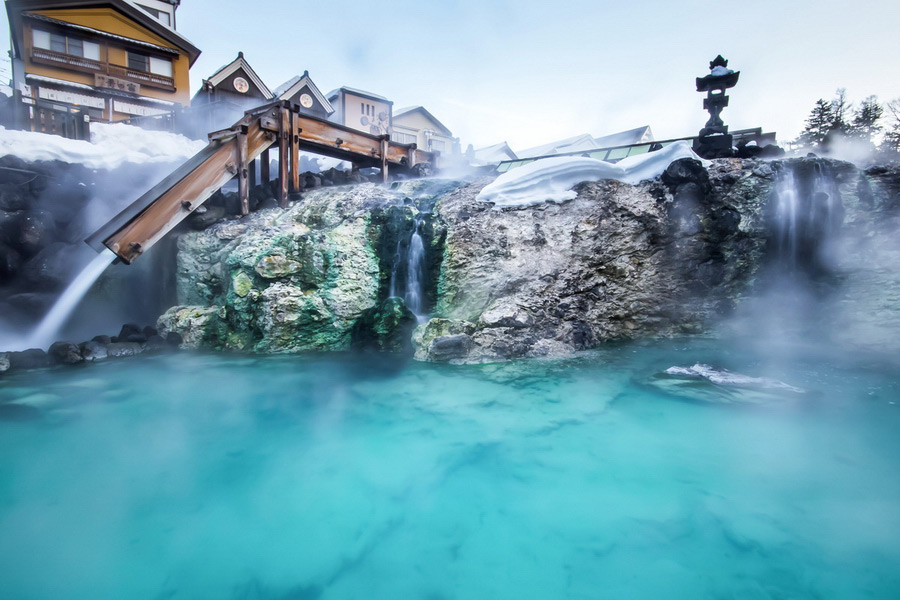 Kusatsu Onsen Hot Spring Resort, Gunma Prefecture, Japan, Japanese Traditions - Onsen