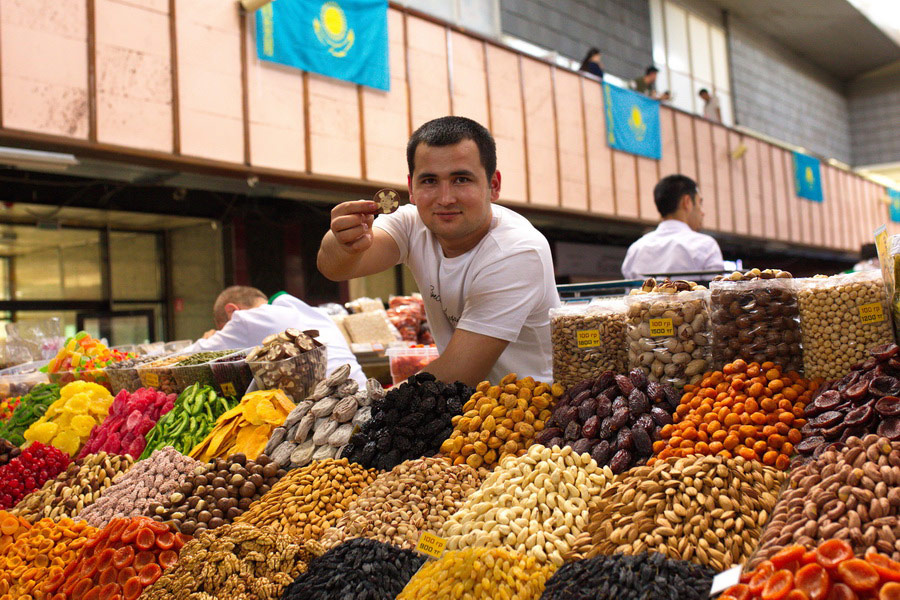 Zelyony (Green) Bazaar, Almaty