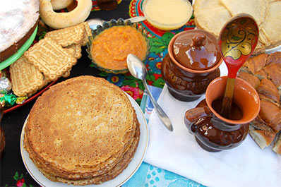 Blini (crêpes), Cuisine Russe