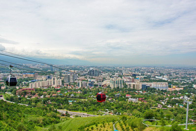 Panoramic view at Kok-Tobe Hill, Almaty