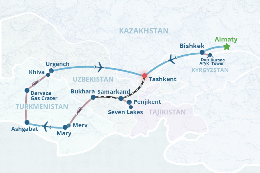 Mapa del itinerario