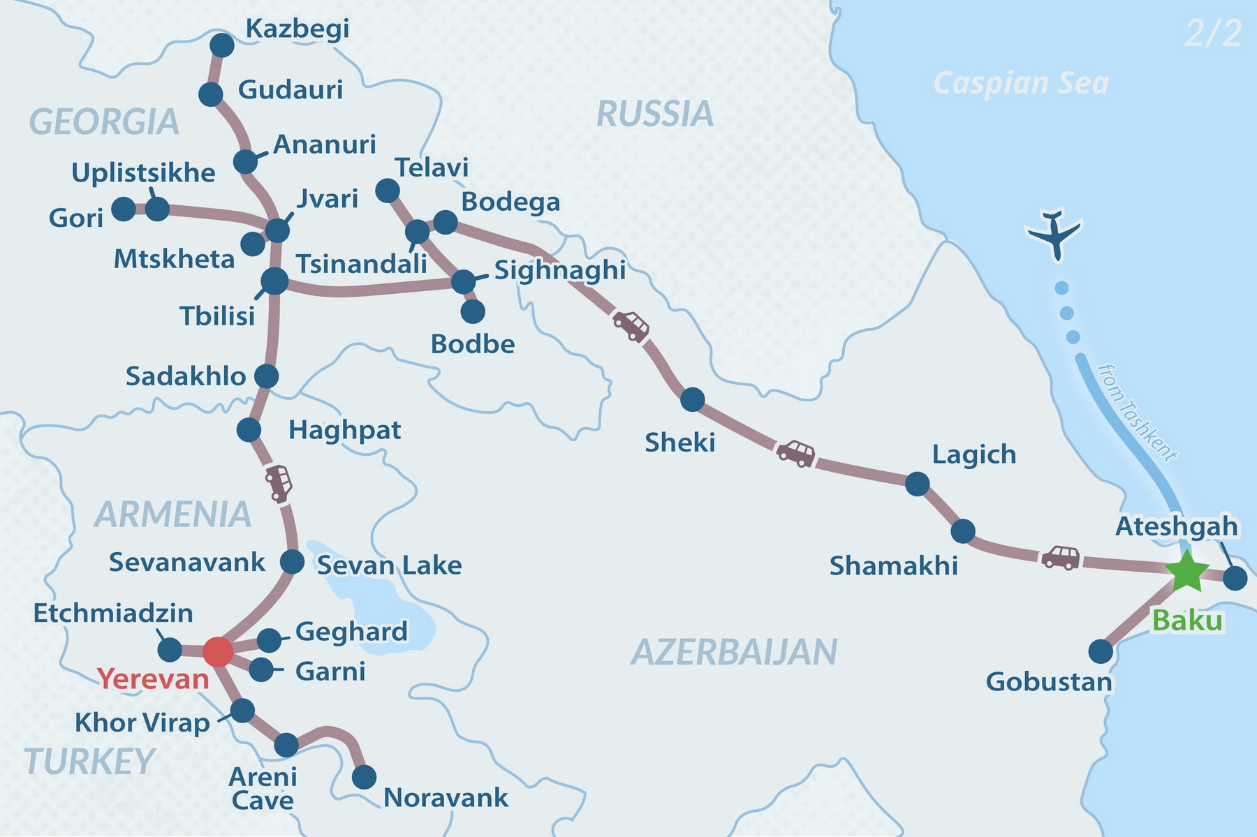 29-day Silk Road Group Tour 2026-2027 Map 2