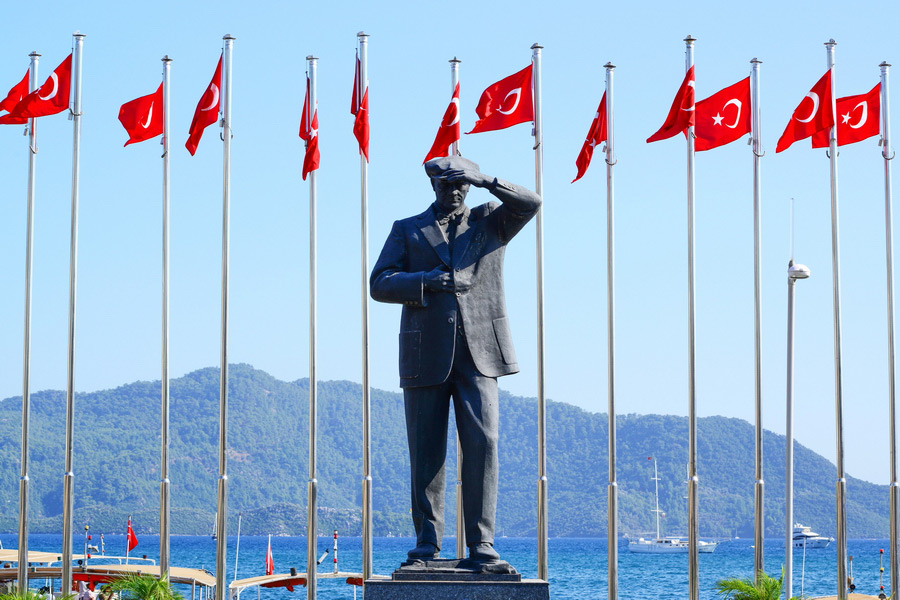 Monument to the First President of Turkey Mustafa Kemal Atatürk, Modern Turkey History