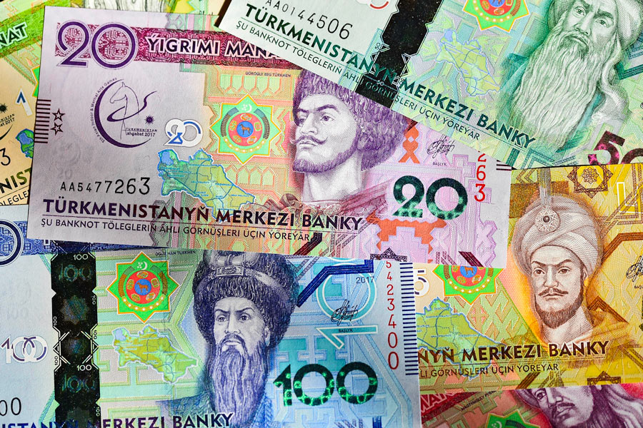 Turkmenischer Manat, Währung in Aschgabat Turkmenischer Manat, Währung in Aschgabat