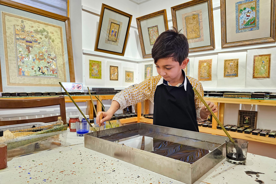 Ustoz Shogird Miniature Workshop, Bukhara Ustoz Shogird Miniature Workshop, Bukhara, Miniature Painting