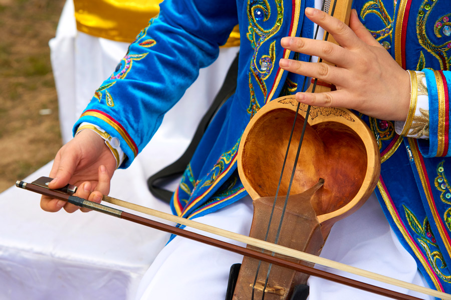 Playing Kobyz Playing Kobyz