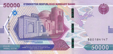 50000 sum ouzbek, recto