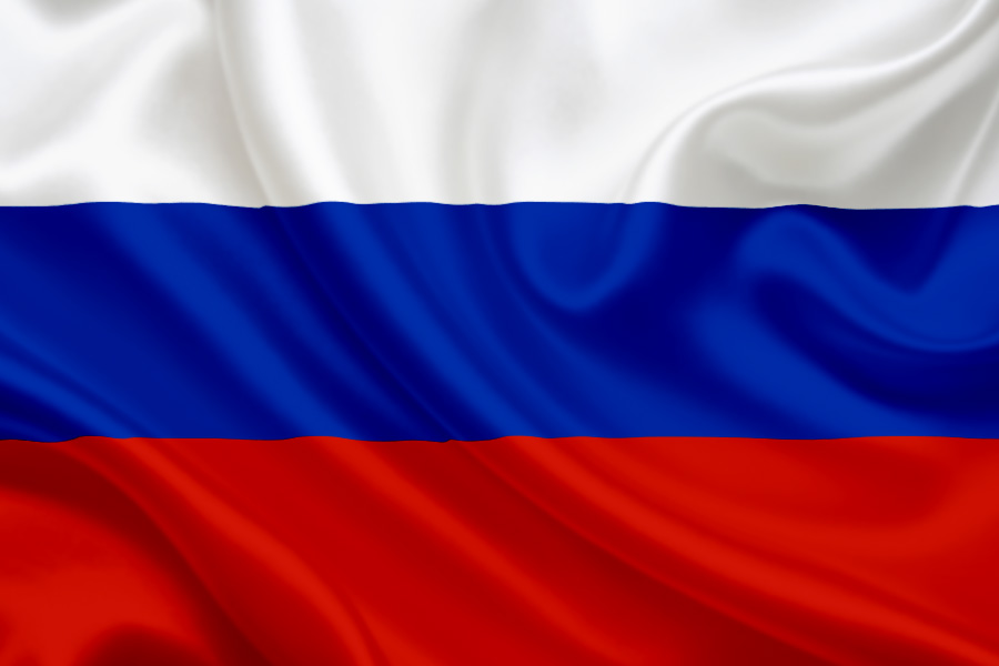 Le drapeau de la Fédération de Russie - Blanc Bleu Rouge Horizontal